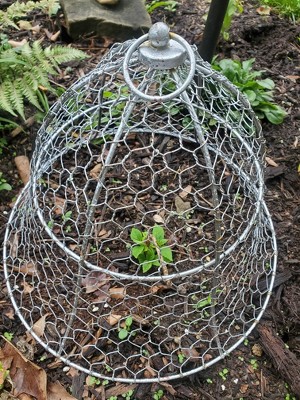 VEVOR Chicken Wire Cloche 5 Packs 13 Diameter x 15.7 Height Plant Protector and Cover with Zip Ties & Staples Sturdy Metal Cage Garden Protection