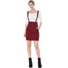 Allegra K Women's Button Decor High Waist Straight Braces Suspender Skirt - 3 of 4