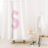 Deny Designs April Lane Art Block Monogram Shower Curtain - 2 of 3