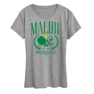 Women's - Barbie - Malibu Pickleball Club Short Sleeve Graphic T-Shirt - 1 of 4