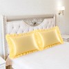 PiccoCasa Envelope Closure Satin Ruffled Pillowcase 2 Pcs - 2 of 3