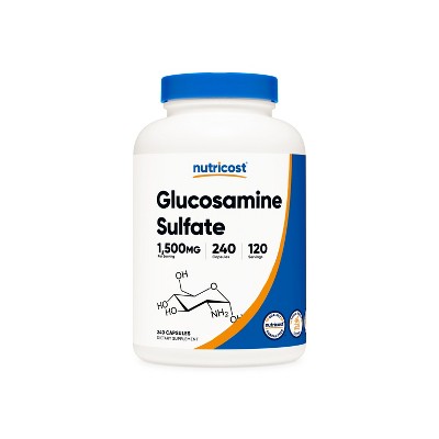 Nutricost Glucosamine Sulfate Capsules (750 Mg) (240 Capsules) : Target