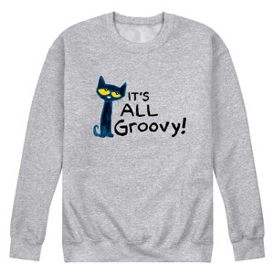 Men's - Pete the Cat - Its All Groovy Graphic Fleece Sweatshirt - 1 of 4