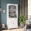 HOMES: Inside + Out Bloomguard Traditional 3 Open Shelf Bookcase with 2 Door Cabinet - 2 of 4