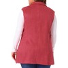 Agnes Orinda Women's Plus Size Lapel Suede Long Sleeveless Fashion Vest - 4 of 4