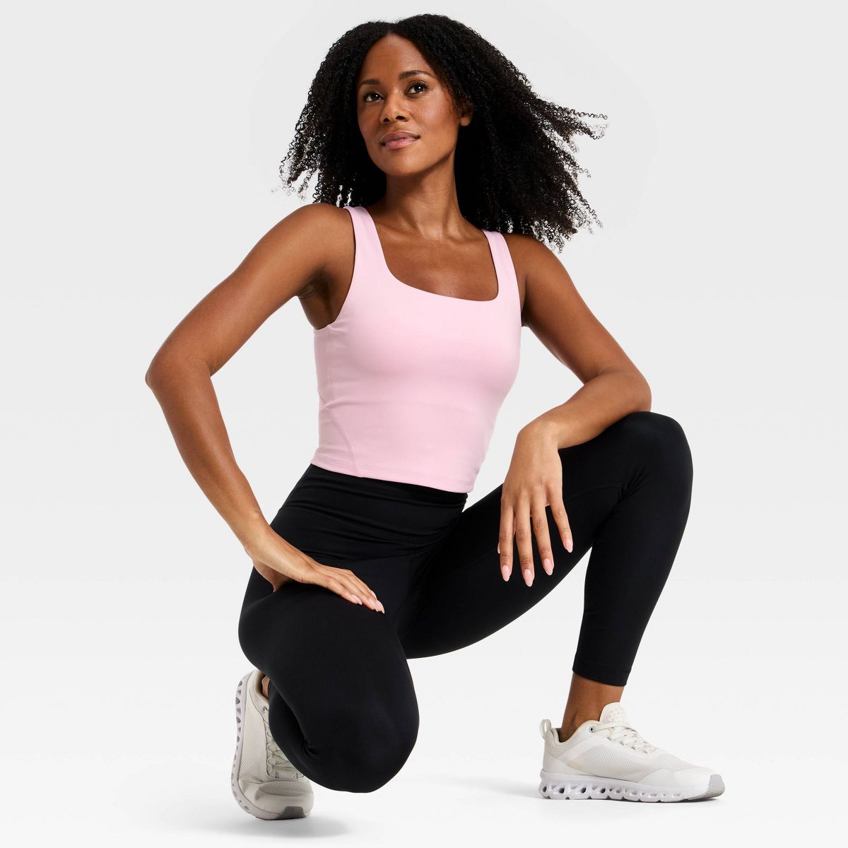 Women's Super Flex Square Neck Ultra Cropped Tank Top - All In Motion™ - thumbnail 8