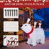 SEVOBAL Inflatable Holiday Decorations 5FT Christmas Inflatable Decoration Inflatable Polar Bear and Penguis, Multicolored, 59.1"*29.5"*61" - 4 of 4