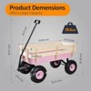 RISOKEYS Kids Wagon,with Removable Wooden Side Panels - Pet Wagon,Foldable Design,176lbs Capacity for Toys,Snacks and Outdoor Adventures - 3 of 4