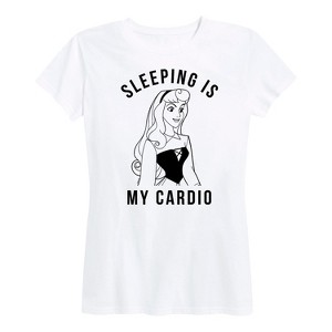 Women's - Disney Princess - Aurora Sleeping Is My Cardio Short Sleeve Graphic T-Shirt - 1 of 4