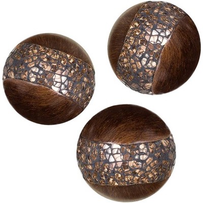 Creative Scents Schonwerk Decorative Orbs Set of 3 - Brown