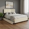 HomeRoots Beige Tufted Velvet Upholstered Queen Bed Frame With Trundle And Drawers - 2 of 4
