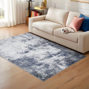 Washable Living Room Rug Non Slip Low Pile Area Rug Soft Foldable Accent Carpet for Bedroom Home Office Dining Room - 1 of 4