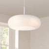 Possini Euro Design Sandringham 20" Modern Pendant Ceiling Light Fixture Dining Room Over Table Kitchen Island Hanging LED Sanded White Finish Metal - 2 of 4