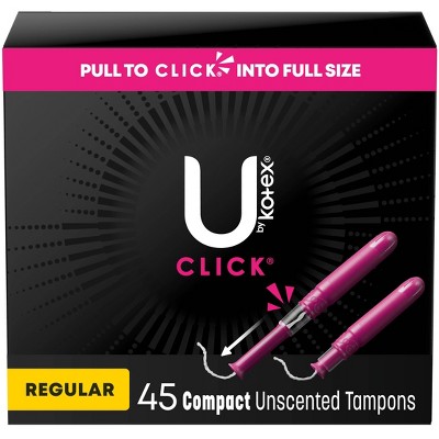 U by Kotex Click Tampons - Compact Tampons - Regular Absorbency - Unscented