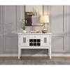 48" Elizaveta Kitchen and Dining Cabinet Faux Crystal Diamonds andWhite High Gloss Finish - Acme Furniture: Wood Composite, 4 Shelves, 1 Drawer - 2 of 4