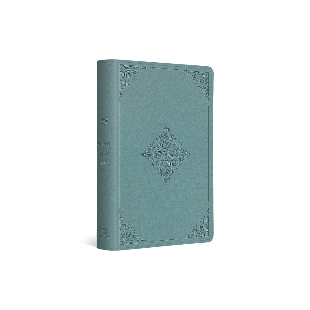 ESV Student Study Bible (Trutone, Paris Sky, Fleur-De-Lis Design) - (Leather Bound)