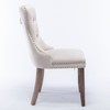 AZL1 Life Concept Accent Chairs Armless 2 Pcs Tufted Velvet Leisure Chair with Rubberwood Legs Modern Vanity for Bedroom, White, 25.5"*19.7"*37.4" - 4 of 4