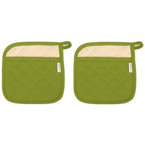 100% Cotton Herringbone Potholder (Set Of 2) - Mu Kitchen - 1 of 3