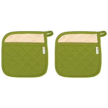 2-set Hale pot holders green / black