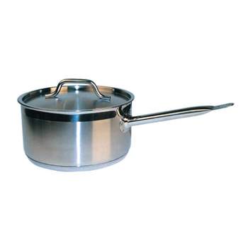 Winco Premium Stainless Steel Sauce Pan with Cover, 3.5 Quart