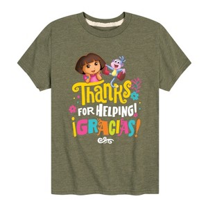Boys' - Dora the Explorer - Boots Thanks For Helping Short Sleeve Graphic T-Shirt - 1 of 3
