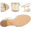 BLISSFUL STEP Women's Ankle Strap Slingback Chunky Heel Open Toe Sandals - 3 of 3