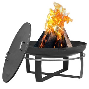 Good Directions Viking 24" Outdoor Fire Pit with Cover Lid Black - 1 of 4