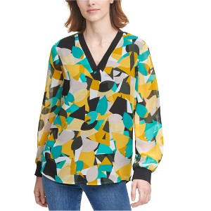Calvin Klein Womens Abstract Pullover Blouse - 1 of 1