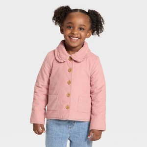 OshKosh B'gosh Toddler Girls' Corduroy Jacket - Pink - 1 of 3