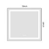 PAGED LED Bathroom Mirror with Front and Backlight, Wall Mounted Vanity Mirror with Aluminum Frame, Anti-Fog, Memory, 3 Colors - 3 of 4