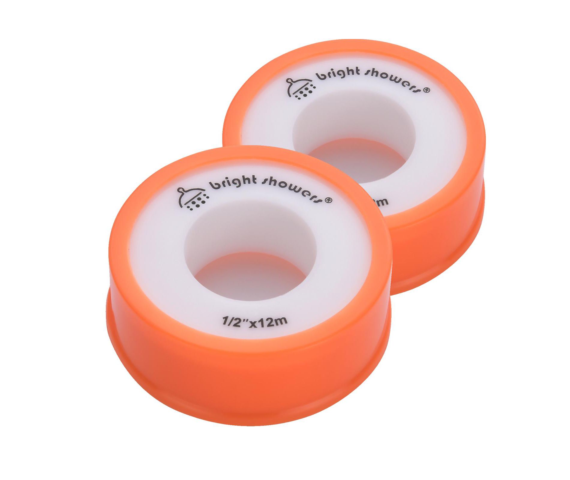 2 Pack White Teflon Tape for Shower Heads and Pipe Thread Sealing, 472" Length 1/2" Width