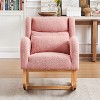 GDFStudio Aspen 27.2"W Modern High Backrest Boucle Rocking Chair with Two Side Pocket - 2 of 4
