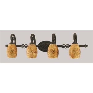 Toltec Lighting Elegante 4 - Light Vanity in  Dark Granite with 5" Gold Fusion Shade - 1 of 1