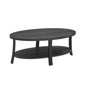 NicBex Oval Coffee Table with Storage Shelf,Modern Center Table for Living Room,Bedroom - 1 of 4