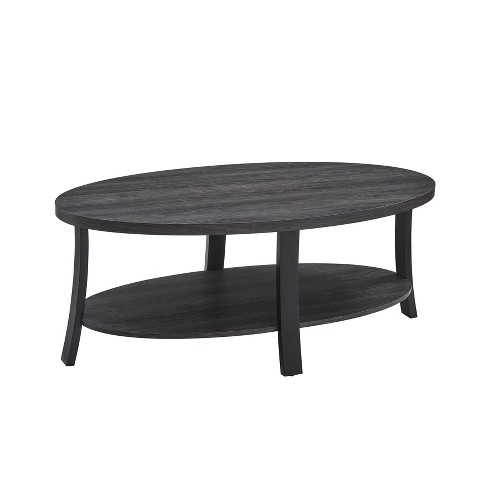 NicBex Oval Coffee Table with Storage Shelf,Modern Center Table for Living Room,Bedroom - image 1 of 4