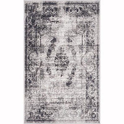 Aarhus Medallion 3' x 5' Gray Synthetic Indoor Area Rug