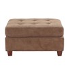 Poundex,Poundex Tufted Fabric Cocktail Ottoman - 3 of 4