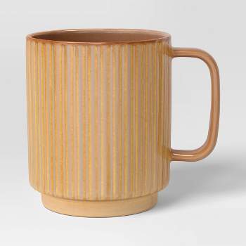 Beige ceramic mug png transparent, minimal kitchenware