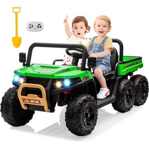 24V Ride-On Toy Truck for Kids - 4x35W Motors, 24V7AH Battery, 6 Anti-Slip Tires, Dump Truck, Parent Remote, Music Player - 1 of 4