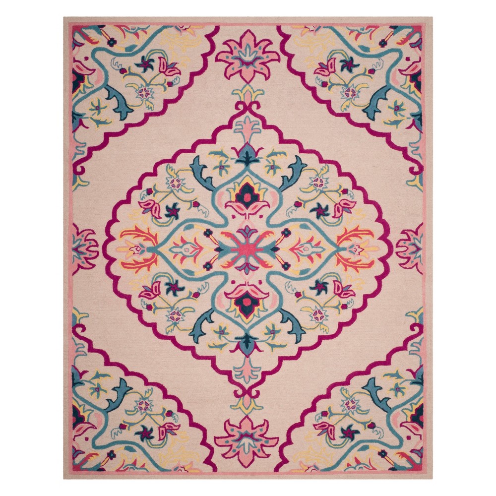 9'X12' Medallion Area Rug Light Pink - Safavieh