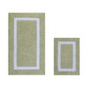 Hotel Bath Rug 100% Premium Cotton Tufted Weave Two Tone Reversible 2 Piece Bathroom Rug Set, Super Soft & Water Absorbent, Machine Washable Bathmat - 2 of 4