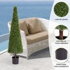 SKRAN Evergreen Outdoor Artificial Boxwood Topiary Tree Privacy Screen,Outdoor Decor,Decor Fake Tree,for Office,Patio,and Entryway. - 4 of 4