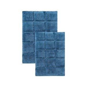 Non-Slip Machine Washable Solid Cotton 2 Piece Bathroom Rug Set by Blue Nile Mills - 1 of 4