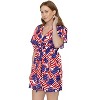 HAPPY BAY Women's Beachwear Bikini Mini Dress Patriotic Coverups Summer Swim Beach Cover Ups for Swimwear XL-XXL Red American Flag - 4 of 4