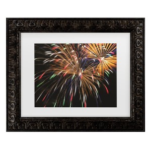 Trademark Fine Art - Kurt Shaffer Abstract Fireworks 2020 2 Matted Framed Art - 1 of 4
