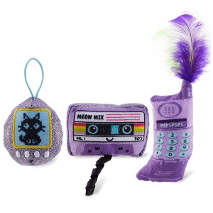 Catstages So Meowsome 90s Themed Catnip Cat Plush Toy - Purple - 1 of 4