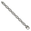 Chisel Stainless Steel Antiqued Polished and Textured 8.5" Infinity Symbol Link Bracelet - 4 of 4