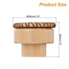Unique Bargains Rattan Wood Handmade Round Dresser Cabinet Knobs with Screws - 2 of 4