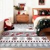 Christmas Runner Rug – Washable, Non-Slip, Santa & Reindeer Print, Low Pile, Foldable Carpet for Hallway, Kitchen, Bedside - 2 of 4