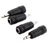 Unique Bargains Plastic Metal Mono Jack DC Power Adapter Connector Black 4 Pcs - 4 of 4
